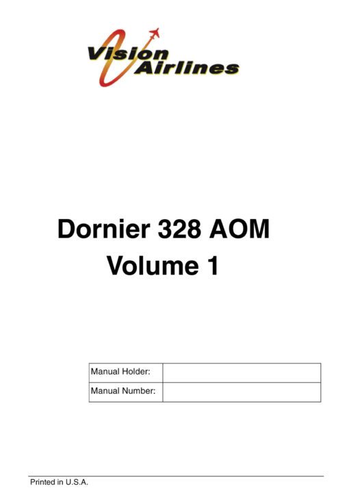 Flight Manual for the Dornier 328