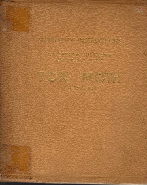 Flight Manual for the De Havilland DH83 Fox Moth