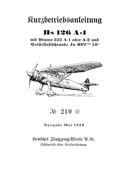 Flight Manual for the Henschel Hs126