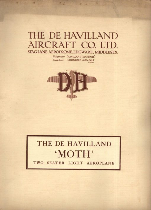 Flight Manual for the De Havilland DH60 Moth