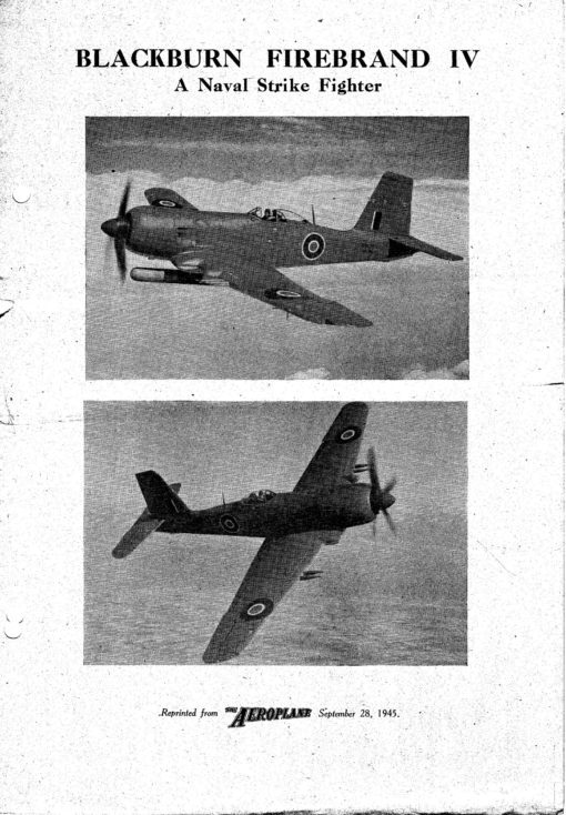 Flight Manual for the Blackburn Firebrand