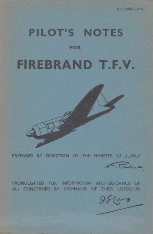 Flight Manual for the Blackburn Firebrand