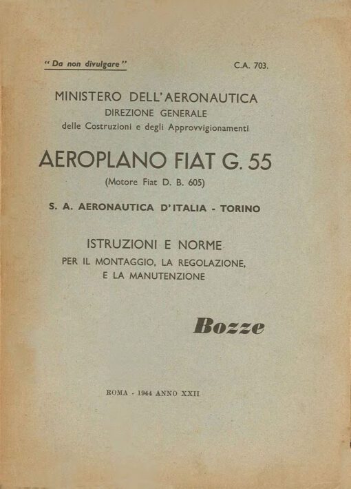 Flight Manual for the Fiat G.55