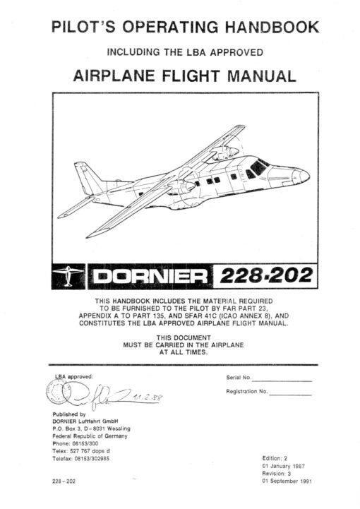 Flight Manual for the Dornier 228