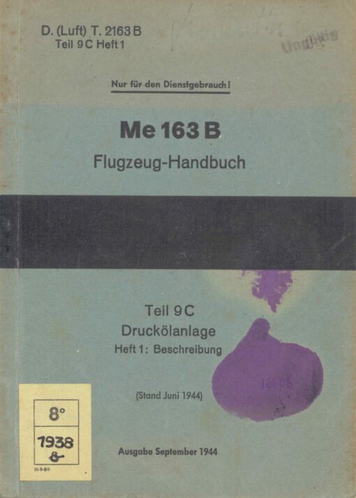 Flight Manual for the Messerschmitt Me163 Komet