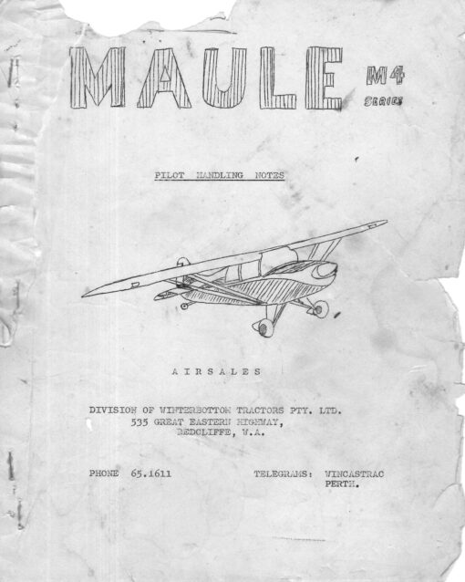 Flight Manual for the Maule M-4