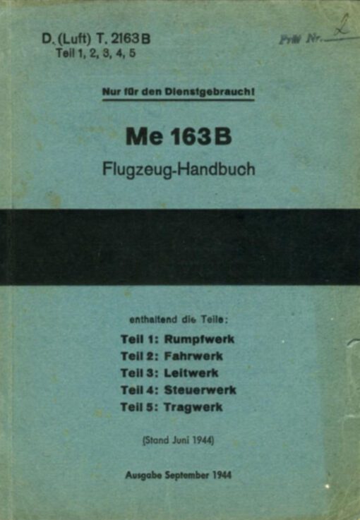 Flight Manual for the Messerschmitt Me163 Komet