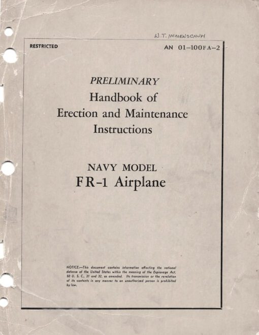 Flight Manual for the Ryan FR-1 Fireball