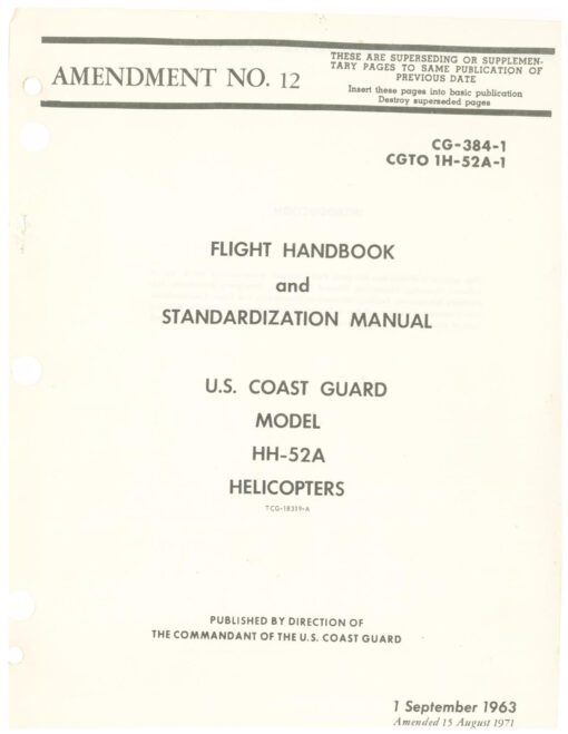 Flight Manual for the Sikorsky HH-52 Seaguard