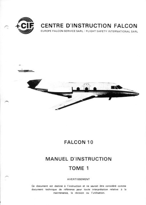 Flight Manual for the Dassault Falcon 10