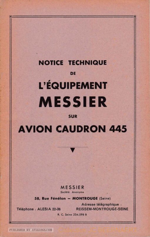 Flight Manual for the Caudron C445 Goeland
