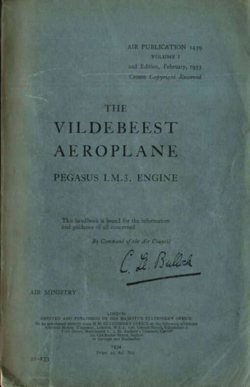 Flight Manual for the Vickers Vildebeest