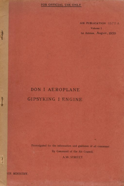 Flight Manual for the De Havilland DH93 Don