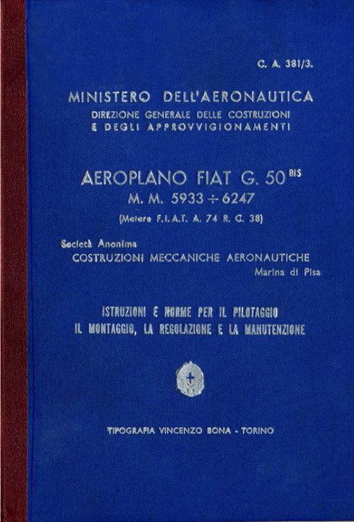Flight Manual for the Fiat G.50