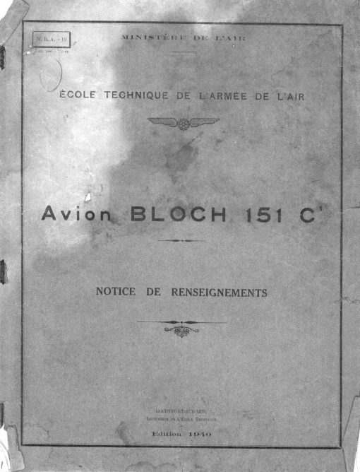 Flight Manual for the Bloch 151 and 152