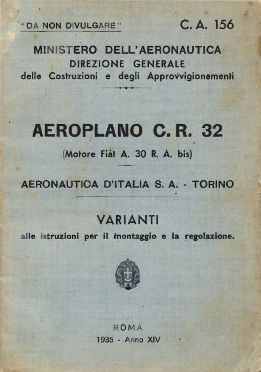 Flight Manual for the Fiat C.R.32