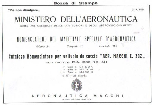 Flight Manual for the Macchi C202 Folgore