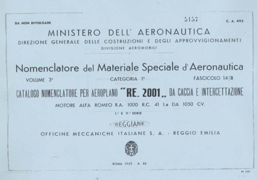 Flight Manual for the Reggiane Re2001